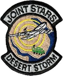 4411th Joint STARS Squadron E-8 Operation DESERT STORM 1991
Two E-8s were deployed to Riyadh, Saudi Arabia, flying fifty-four missions total.
