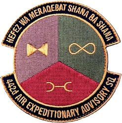 442d Air Expeditionary Advisory Squadron
Activated at Ebril Air Base in Iraq on 17 January 2017 to provide combat support to Operation Inherent Resolve, supporting the movement of cargo and personnel across the Combined Joint Task Force area of operations. It inactivated on the 10 June 2021. Iraqi made.
Keywords: subdued