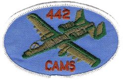 442d Consolidated Aircraft Maintenance Squadron A-10
Hat patch, A-10 aircraft.
