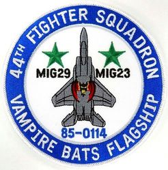 44th Fighter Squadron F-15 85-0114
85-114 had two kills with the 58 TFS during Desert Storm. Japan made.
