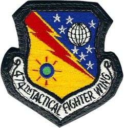474th Tactical Fighter Wing
Sewn to leather, F-111 era.
