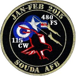 480th Fighter Squadron Souda Bay TDY 2015
Trial patch that was not used, but several made it out to collectors.

