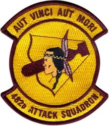 482d Attack Squadron 
Organized as 70 Aero Squadron on 13 Aug 1917.  Redesignated as 482 Aero Squadron on 1 Feb 1918.  Demobilized on 18 Mar 1919.  Reconstituted and consolidated (1936) with 482 Bombardment Squadron, which was constituted and allotted to the Reserve on 31 Mar 1924.  Activated Mar 1925.  Disbanded on 31 May 1942.  Reconstituted, and consolidated (21 Apr 1944) with 482 Bombardment Squadron, Very Heavy, which was constituted on 28 Feb 1944.  Activated on 11 Mar 1944. Inactivated on 30 Jun 1946. Redesignated as 482 Attack Squadron on 13 Feb 2018.  Activated on 27 Feb 2018.  
