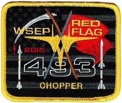 493d Fighter Squadron Exercise RED FLAG 2015 and COMBAT ARCHER 
With pilot call sign.
