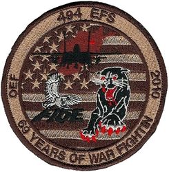 494th Expeditionary Fighter Squadron Operation ENDURING FREEDOM 2010
UK made.
