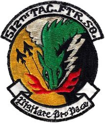 512th Tactical Fighter Squadron
1970s era Korean made.
