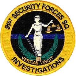 51st Security Forces Squadron Investigations Section
Korean made.
