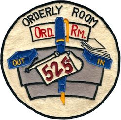 525th Fighter-Interceptor Squadron Orderly Room
German made on felt.
