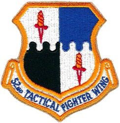 52d Tactical Fighter Wing 
Gold border.
