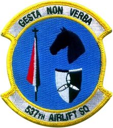 537th Airlift Squadron
Green lettering.
