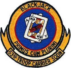 53d Troop Carrier Squadron, Heavy
Chest sized patch, old US made.
