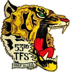 53d Tactical Fighter Squadron Morale
Back patch awarded to mission ready crew members. German made.
