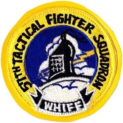 57th Fighter-Interceptor Squadron Morale
Unsure of TFS reference. Korean made, sewn to leather.
