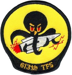 613th Tactical Fighter Squadron 
Possibly last version used, on twill.
