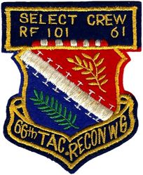 66th Tactical Reconnaissance Wing RF-101 Select Crew 1961 
German made on felt.
