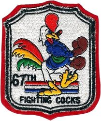 67th Tactical Fighter Squadron 
On red leather as worn.
