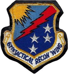 67th Tactical Reconnaissance Wing
Sewn to leather, as worn circa 1968.
