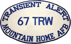 67th Tactical Reconnaissance Wing Transient Alert
Back patch.
