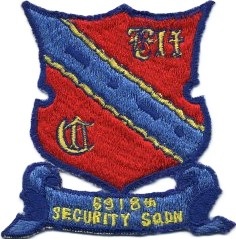 6918th Security Squadron C Flight
Morse code in stripe is the letter C. Japan made.
