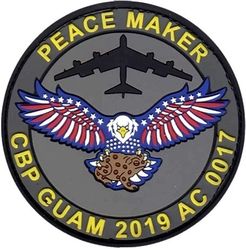 69th Expeditionary Aircraft Maintenance Squadron Continuous Bomber Presence 2019
For B-52H 60-0017. Deployed to Andersen AFB, Guam.
Keywords: PVC