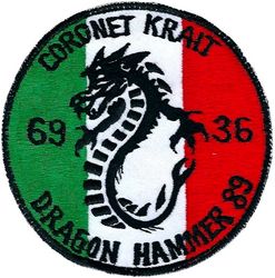 69th Tactical Fighter Squadron Exercise CORONET KRAIT/DRAGON HAMMER 1989
TDY to Gioia Del Colle AB, Italy. Korean made.
