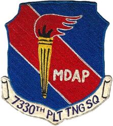 7330th Pilot Training Squadron
Mutual Defense Aid Pact training for jet pilots from NATO countries early to mid 1950s. Chenille patch, German made.

