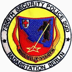 7350th Security Police Squadron Morale
German made.
