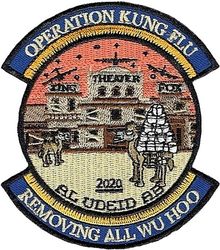 746th Expeditionary Airlift Squadron Operation KUNG FLU 2020 Morale
Made during 2020 COVID-19 pandemic. 
