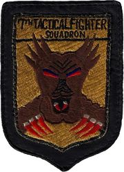 7th Tactical Fighter Squadron
Sewn to leather as used, Japan made.
