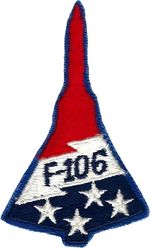 84th Fighter-Interceptor Squadron F-106
Appears cut out from a regular triangle patch, as worn.
