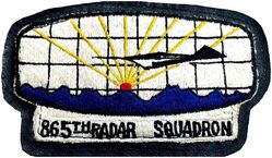 865th Radar Squadron
Sewn to leather, fully embroidered. Japan made.
