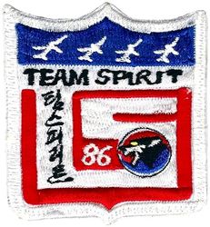 8th Tactical Fighter Wing Exercise TEAM SPIRIT 1986
Korean made.
