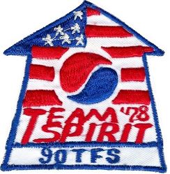 90th Tactical Fighter Squadron Exercise TEAM SPIRIT 1978
Korean made.
