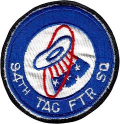 94th Tactical Fighter Squadron
Sewn to leather as worn.

