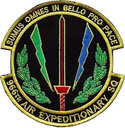 966th Air Expeditionary Squadron 
Performs Administrative Control and Operational Control of Joint Expeditionary Tasked and Individual Augmentee Airmen assigned with Joint and Army units in Afghanistan in support of Operation EDURING FREEDOM. Afghan made.
