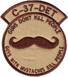 99th Airlift Squadron C-37 Detachment Morale
Done for "Mustache March", an annual unofficial event USAF wide.
Keywords: Desert