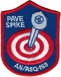 Westinghouse AN/ASQ-153 Pave Spike
The Westinghouse AN/ASQ-153 Pave Spike is an electro-optical laser designator targeting pod used to direct laser-guided bombs to target in daylight, visual conditions. Official company patch.
