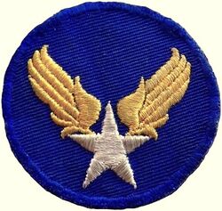 United States Army Air Forces
Purposely made and worn for a very short time without the usual red disc in the star.
