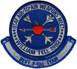49th Fighter-Interceptor Squadron Best F-106 Team William Tell Competition 1982 
Separate tab awarded to best team in their aircraft category. Earned by the 49 FIS as best F-106 team.
