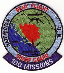 Operation DENY FLIGHT and SHARP GUARD 100 Missions
Generic patch.

