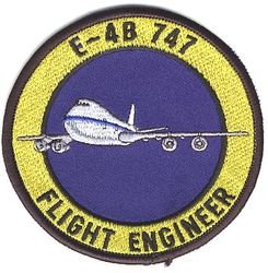 1st Airborne Command and Control Squadron E-4B 747 Flight Engineer

