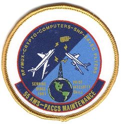 55th Avionics Maintenance Squadron Post Attack Command and Control System Maintenance
Printed patch.
