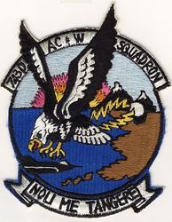 743d Aircraft Control and Warning Squadron
Translation: NOLI ME TANGERE = Touch Me Not
 Emblem approved on 16 Nov 1960 (Source: AFHRA files) 
