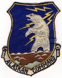 Alaskan Command
Established 1 January 1947, as a unified command reporting to the Chairman of the Joint Chiefs of Staff. ALCOM was charged with the defense of Alaska and its surrounding waters, and to furnish humanitarian support during disasters. The Alaskan Air Command, United States Army Alaska and the Navy’s Alaskan Sea Frontier were the three original ALCOM service components.
