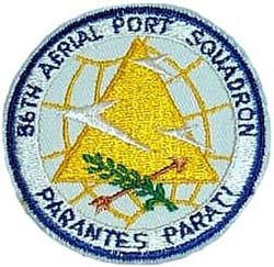 86th Aerial Port Squadron
Translation: PARANTES PARATI = To Prepare is to Be Prepared
