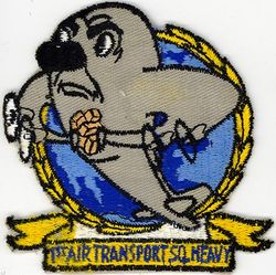 1st Air Transport Squadron, Heavy
Constituted as 1 Air Transport Squadron (Mobile) on 13 Mar 1944. Activated on 23 Mar 1944. Inactivated on 25 Mar 1946. Disbanded on 8 Oct 1948. Reconstituted, and redesignated as 1 Air Transport Squadron, Medium, on 1 Sep 1953. Activated on 18 Nov 1953. Redesignated as: 1 Air Transport Squadron, Heavy, on 8 Sep 1954; 1 Military Airlift Squadron on 8 Jan 1966. Inactivated on 30 Jun 1971. Activated on 12 Sep 1977. Redesignated as 1 Airlift Squadron on 12 Jul 1991.
