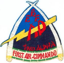 1st Air Commando Squadron, Composite Detachment 2A
Former Farm Gate (4400th CCTS Detachment 2A) flying A-1s, B-26s, T-28s, U-10s, and SC-47s. 'E.B.F' stands for East Bum F__k. 
