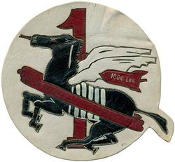 1st Fighter Squadron, Commando
Constituted as 1 Fighter Reconnaissance Squadron on 11 Apr 1944. Activated on 20 Apr 1944. Redesignated as 1 Fighter Squadron, Commando, on 2 Jun 1944. Inactivated on 12 Nov 1945. 

Assignments. Third Air Force, 20 Apr 1944; 2 Air Commando Group, 22 Apr 1944-12 Nov 1945. 

Stations. Lakeland AAFld, FL, 20 Apr 1944; Cross City AAFld, FL, 12 Jun 1944; Alachua AAFld, FL, 21 Jun 1944; Drew Field, FL, 17 Aug 1944; Lakeland AAFld, FL, 22 Aug-23 Oct 1944; Kalaikunda, India, 14 Dec 1944; Cox's Bazaar, India, 13 Feb 1945; Kalaikunda, India, 10 May-22 Oct 1945; Camp Kilmer, NJ, 11-12 Nov 1945.

Insignia Indian made painted multi piece leather.

