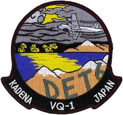 Fleet Air Reconnaissance Squadron 1 (VQ-1) Detachment 6
Established as Special Electronic Search Project in Oct 1951. Redesignated Detachment Able, Airborne Early Warning Squadron ONE (VW-1) on 12 May 1953. Reorganized as Detachment Able, Airborne Early Warning Squadron THREE (VW-3) on 1 Jun 1954. Redesignated Electronic Countermeasures Squadron ONE (VQ-1) on 1 Jun 1955; Fleet Air Reconnaissance Squadron ONE (FAIRECONRON ONE) in Jan 1960-.

Lockheed EP-3E Aries II


