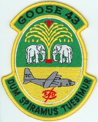 1st Special Operations Squadron Crew 43
Translation: DUM SPIRAMUS TUEBIMUR = While We Breath We Shall Defend
